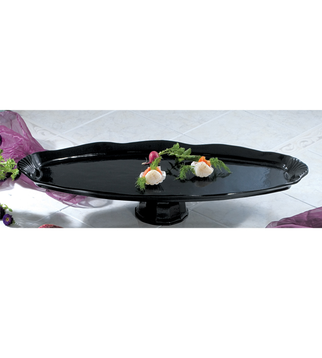 Oval Pedestal Fish Platter 36"L x 14.25"W x 6"H